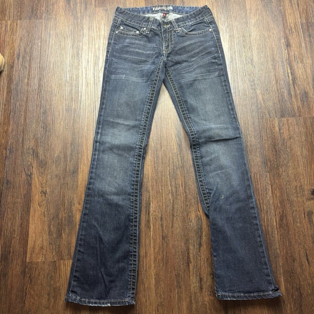 BKE Starlite Flare Jeans Distressed Dark Wash Women’s Size 25 X 31